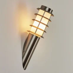 Applique Murale D'Exterieur Tunes Nickel Mat, 1 Lumiere