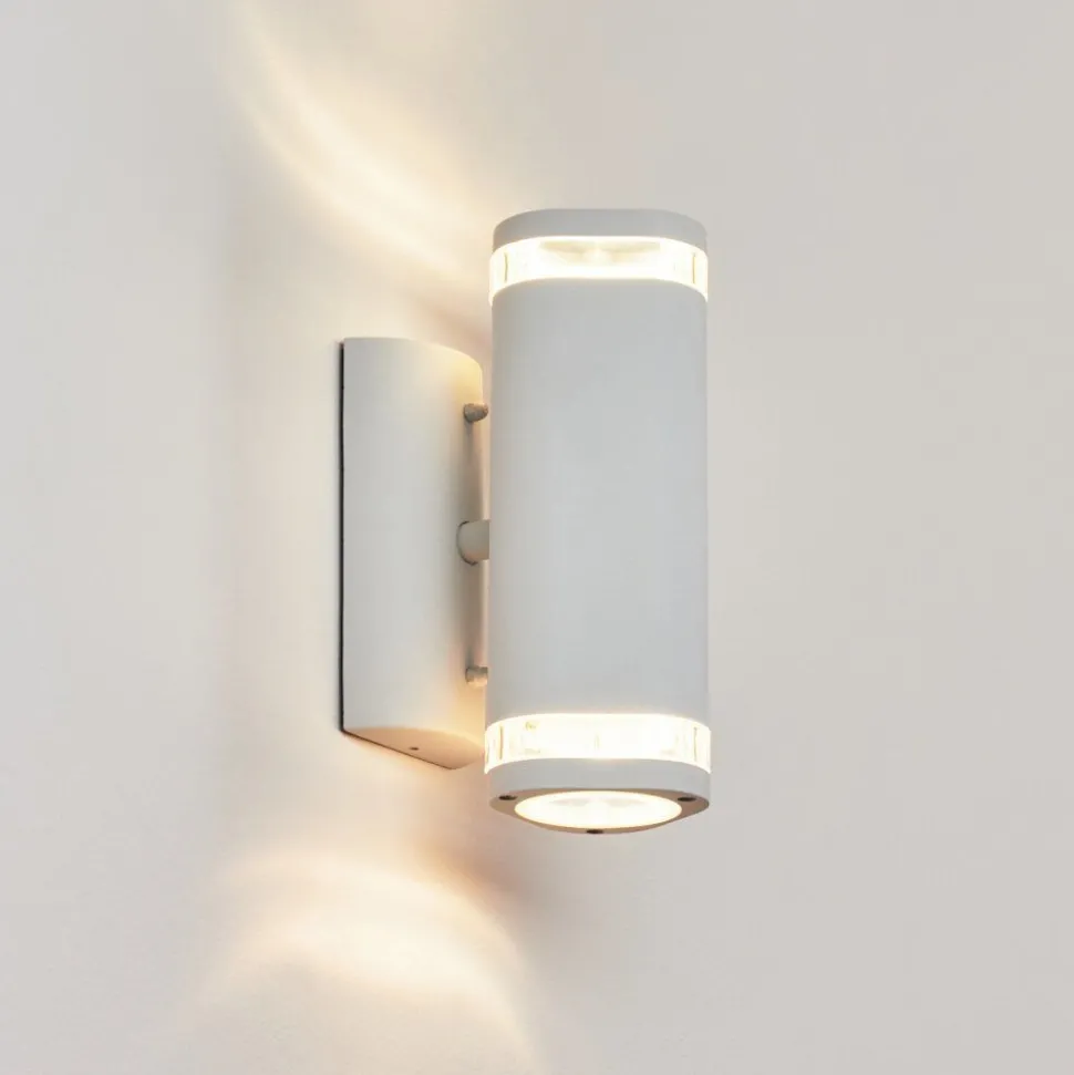 Applique Murale D'Exterieuramyton Blanc, 2 Lumieres