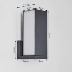 Applique Murale D'Exterieur Swanek Led Anthracite, 1 Lumiere