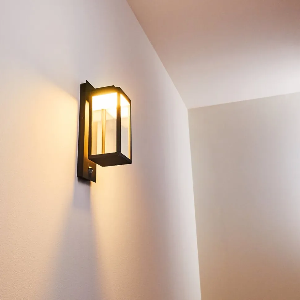 Applique Murale D'Exterieur Faroer Led Anthracite, 1 Lumiere, Detecteur De Mouvement