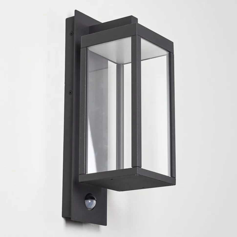 Applique Murale D'Exterieur Faroer Led Anthracite, 1 Lumiere, Detecteur De Mouvement