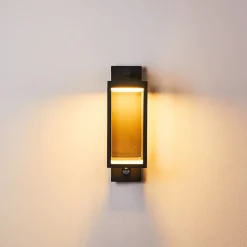 Applique Murale D'Exterieur Faroer Led Anthracite, 1 Lumiere, Detecteur De Mouvement