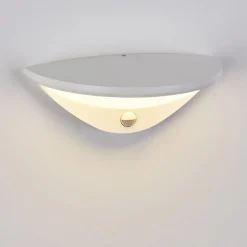 Applique Murale D'Exterieur Carano Led Blanc, 1 Lumiere, Detecteur De Mouvement