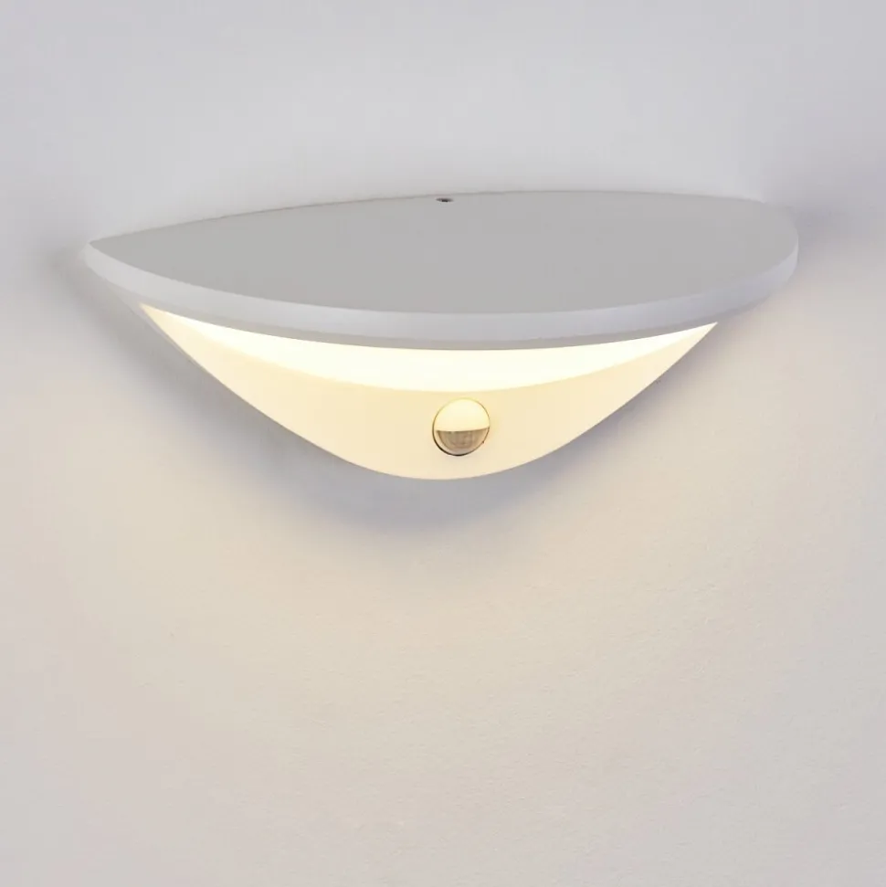 Applique Murale D'Exterieur Carano Led Blanc, 1 Lumiere, Detecteur De Mouvement