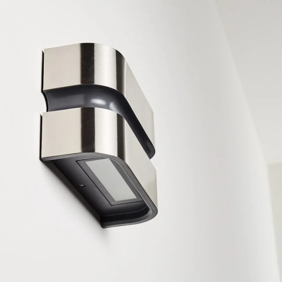 Applique Murale D'Exterieur Kolding Led Acier Inoxydable, Noir, 1 Lumiere