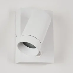 Applique Murale D'Exterieur Hakamken Blanc, 1 Lumiere, Detecteur De Mouvement