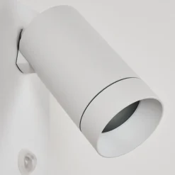 Applique Murale D'Exterieur Hakamken Blanc, 1 Lumiere, Detecteur De Mouvement