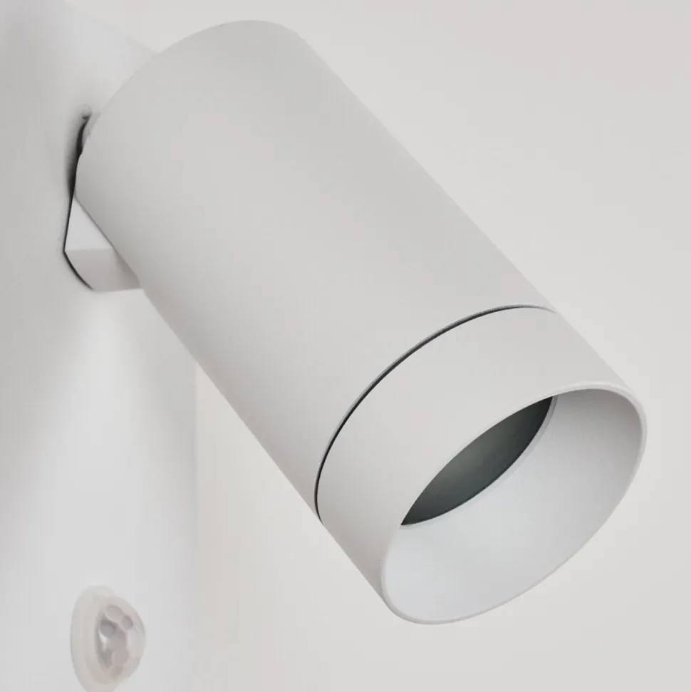 Applique Murale D'Exterieur Hakamken Blanc, 1 Lumiere, Detecteur De Mouvement