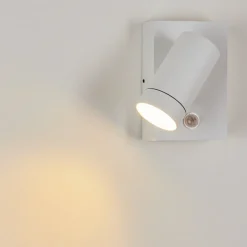 Applique Murale D'Exterieur Hakamken Blanc, 1 Lumiere, Detecteur De Mouvement