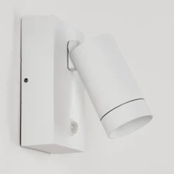 Applique Murale D'Exterieur Hakamken Blanc, 1 Lumiere, Detecteur De Mouvement