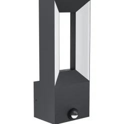 Applique Murale D'Exterieur Eglo Riforano Led Noir, 2 Lumieres, Detecteur De Mouvement
