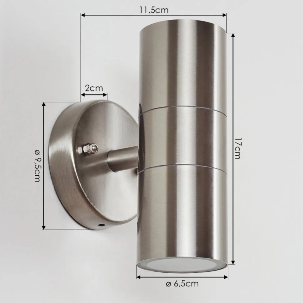 Applique Murale D'Exterieurbessiebelle Acier Inoxydable, 2 Lumieres