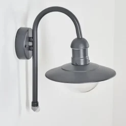 Applique Murale D'Exterieur Elima Anthracite, 1 Lumiere, Detecteur De Mouvement