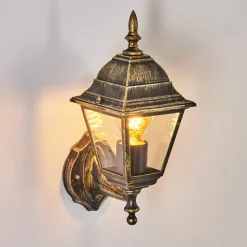 Applique Murale D'Exterieur Naofe Brun, Or, 1 Lumiere