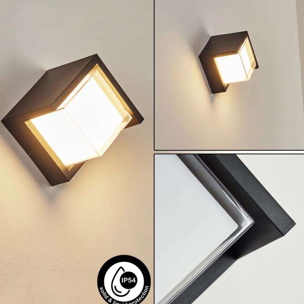 Applique Murale D'Exterieurvurey Led Noir, 1 Lumiere