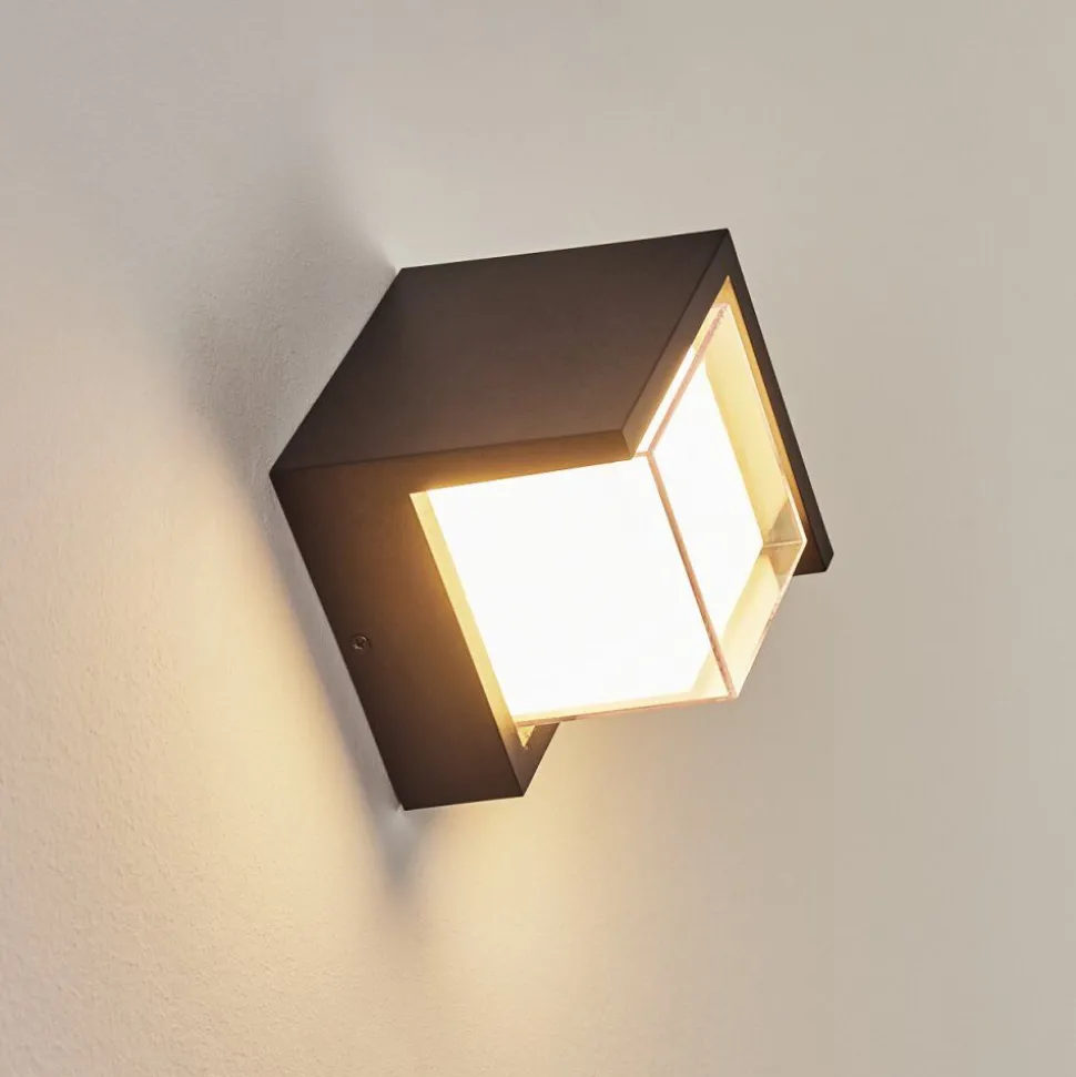 Applique Murale D'Exterieurvurey Led Noir, 1 Lumiere