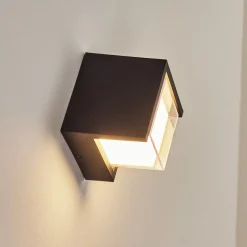 Applique Murale D'Exterieurvurey Led Noir, 1 Lumiere