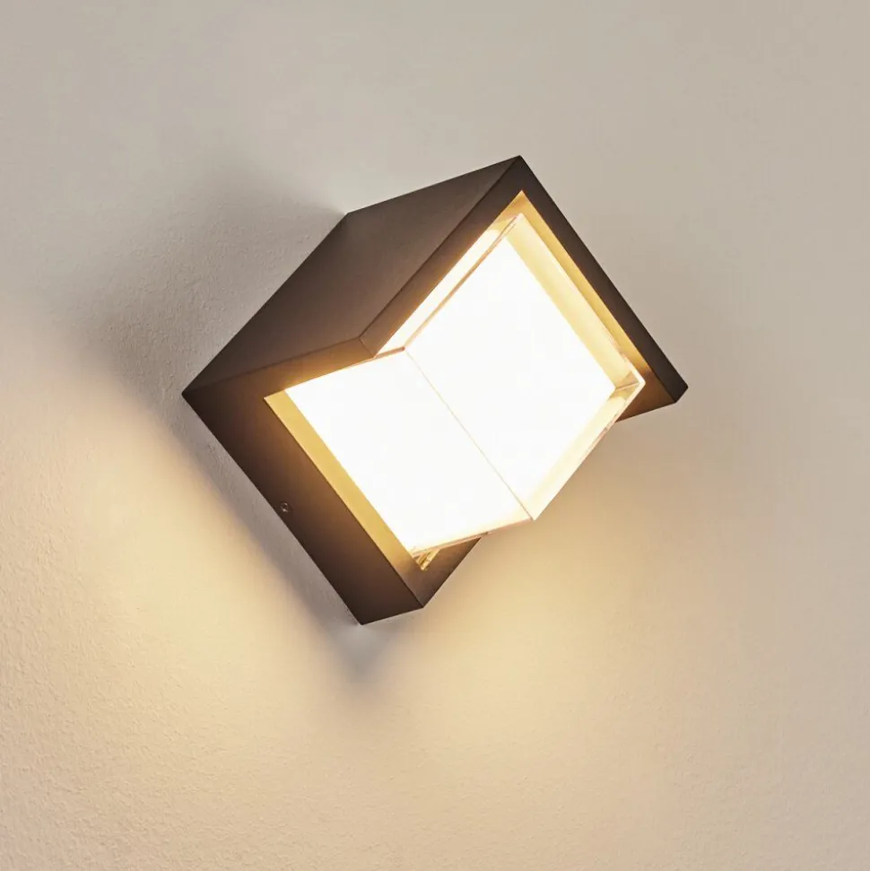 Applique Murale D'Exterieurvurey Led Noir, 1 Lumiere