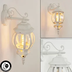 Applique Murale D'Exterieurlentua Blanc, 1 Lumiere