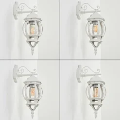 Applique Murale D'Exterieurlentua Blanc, 1 Lumiere