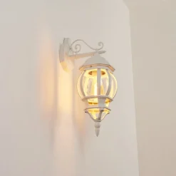 Applique Murale D'Exterieurlentua Blanc, 1 Lumiere