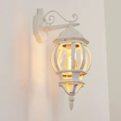 Applique Murale D'Exterieurlentua Blanc, 1 Lumiere