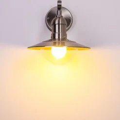 Applique Murale D'Exterieur Broni Acier Inoxydable, 1 Lumiere