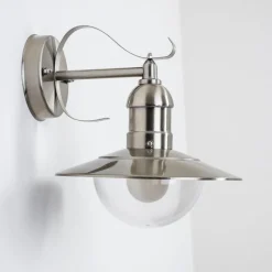 Applique Murale D'Exterieur Broni Acier Inoxydable, 1 Lumiere