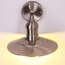 Applique Murale D'Exterieur Broni Acier Inoxydable, 1 Lumiere