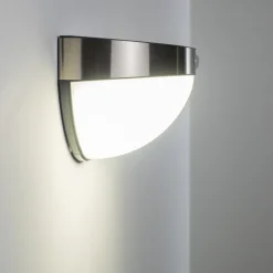 Applique Murale D'Exterieur Pori Led Chrome, 1 Lumiere, Detecteur De Mouvement