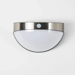 Applique Murale D'Exterieur Pori Led Chrome, 1 Lumiere, Detecteur De Mouvement