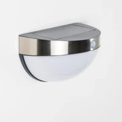 Applique Murale D'Exterieur Pori Led Chrome, 1 Lumiere, Detecteur De Mouvement