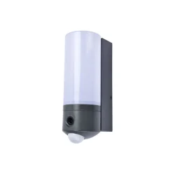 Applique Murale D'Exterieur Lutec Pollux Led Anthracite, 1 Lumiere, Detecteur De Mouvement