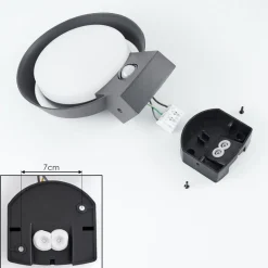 Applique Murale D'Exterieur Kelo Led Anthracite, 1 Lumiere, Detecteur De Mouvement