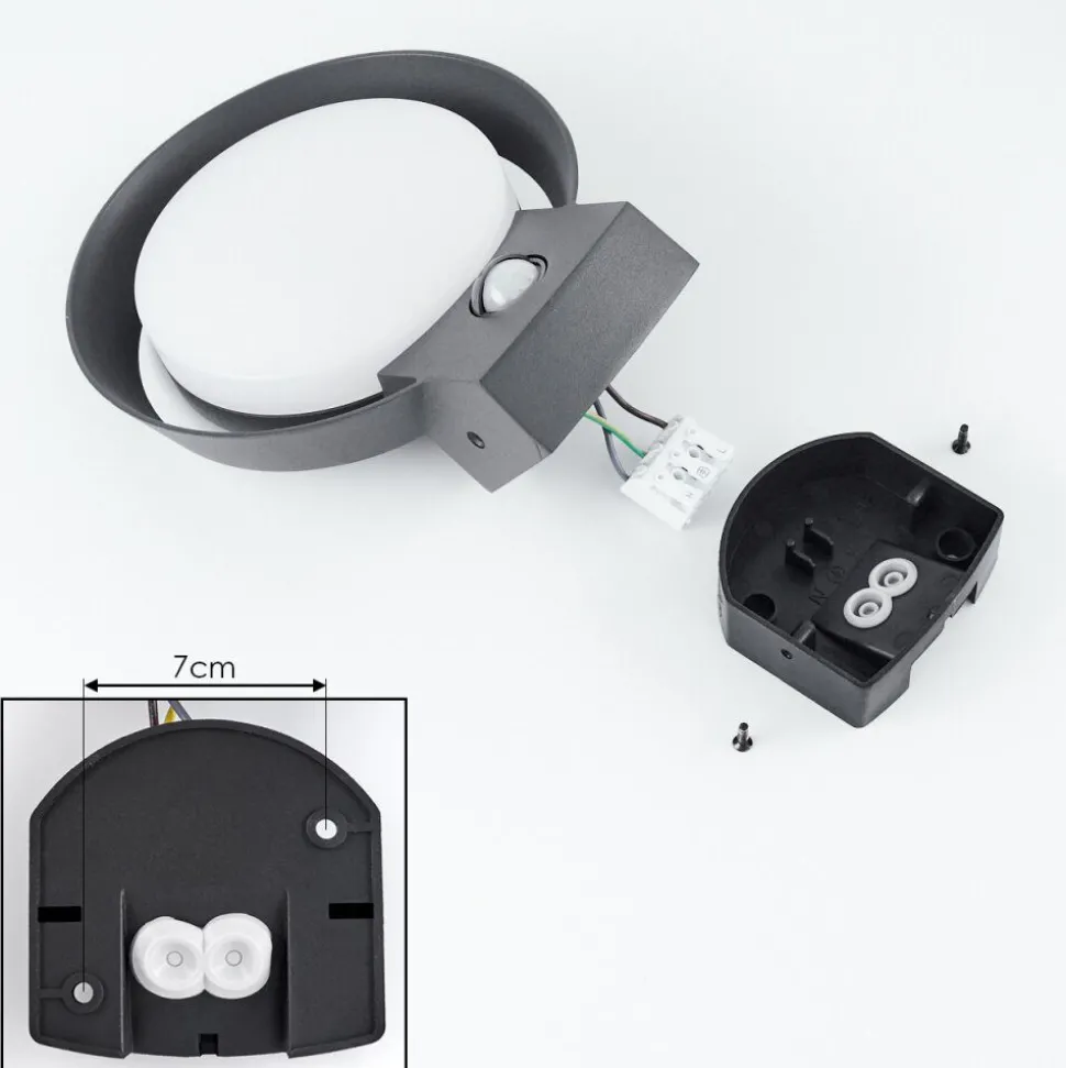 Applique Murale D'Exterieur Kelo Led Anthracite, 1 Lumiere, Detecteur De Mouvement
