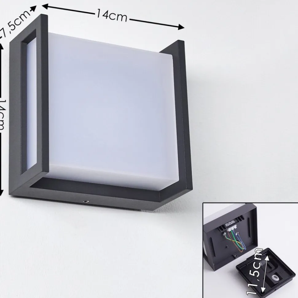 Applique Murale D'Exterieur Skove Led Anthracite, 1 Lumiere
