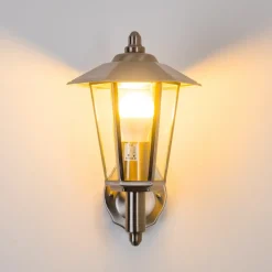Applique Murale D'Exterieur Moskau Acier Inoxydable, 1 Lumiere