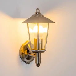 Applique Murale D'Exterieur Moskau Acier Inoxydable, 1 Lumiere