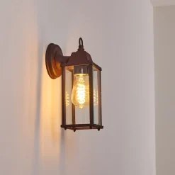 Applique Murale D'Exterieur Hialeah Rouille, 1 Lumiere