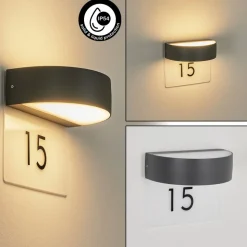 Applique Murale D'Exterieurfletcher Led Anthracite, 2 Lumieres