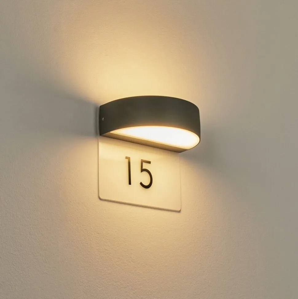 Applique Murale D'Exterieurfletcher Led Anthracite, 2 Lumieres