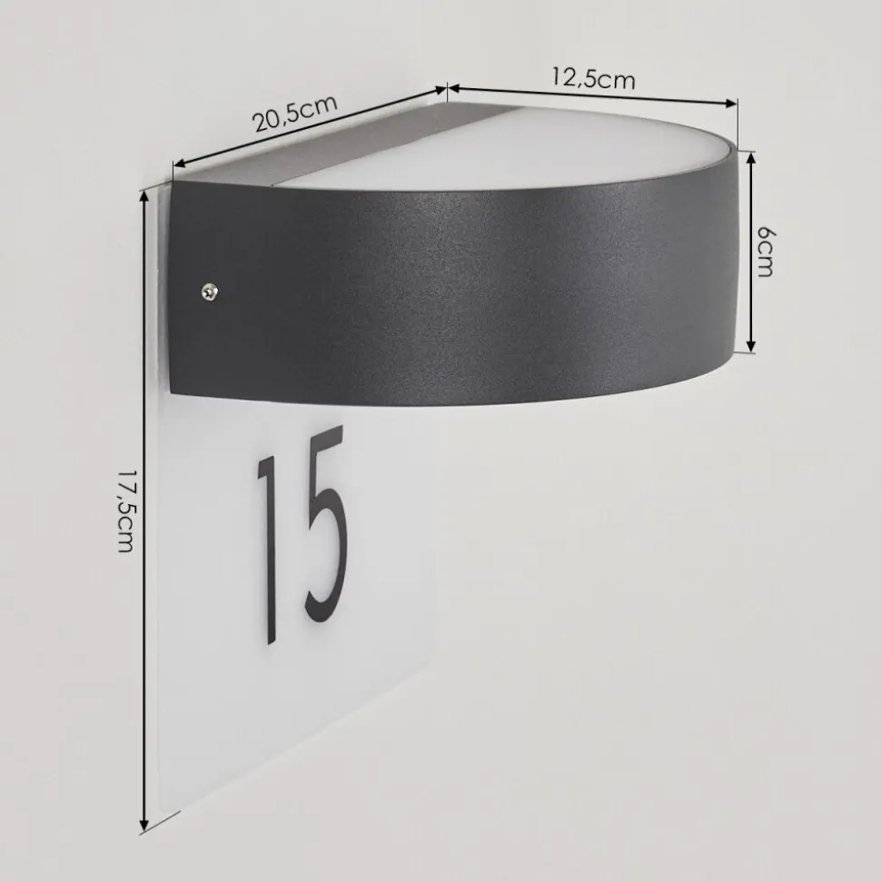 Applique Murale D'Exterieurfletcher Led Anthracite, 2 Lumieres