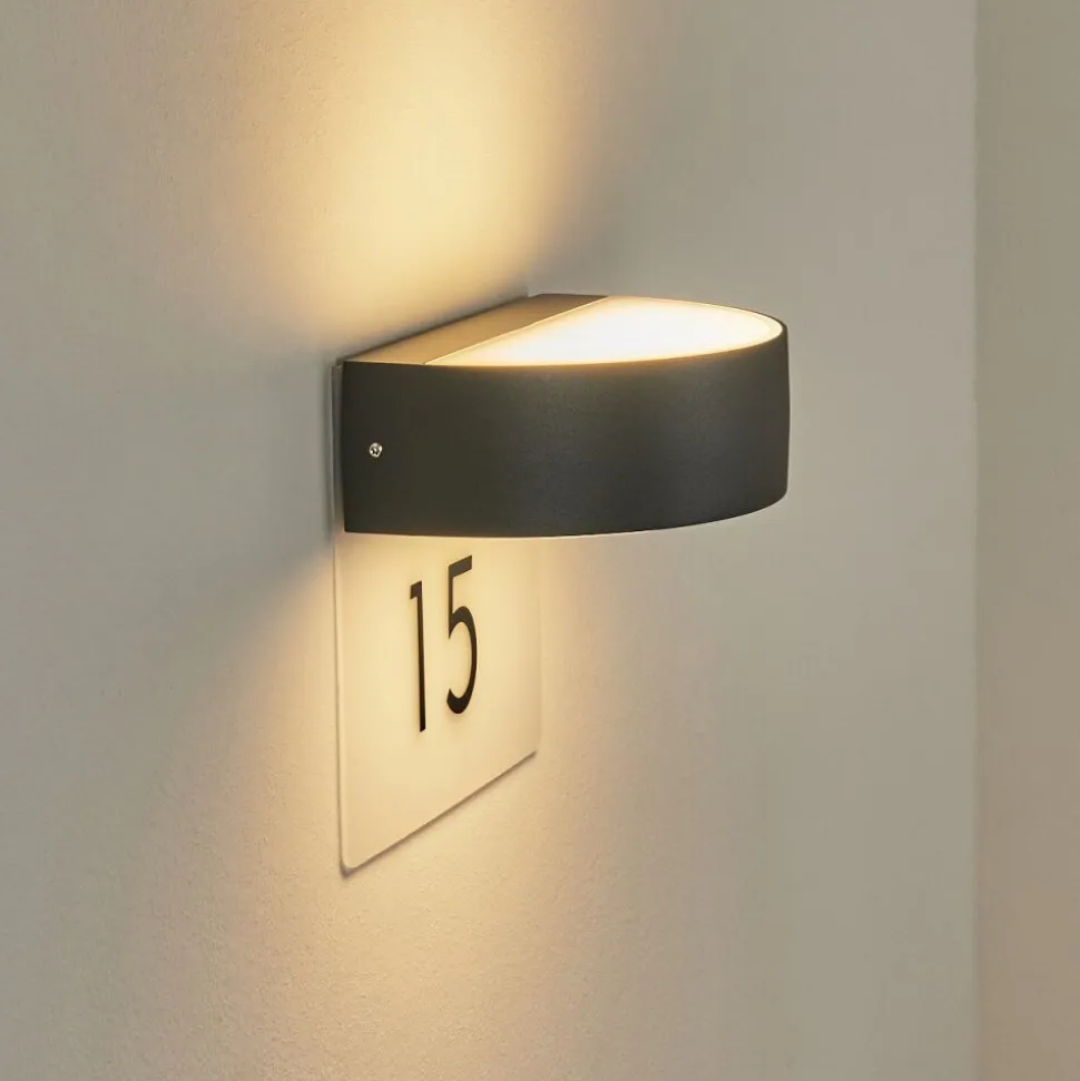 Applique Murale D'Exterieurfletcher Led Anthracite, 2 Lumieres