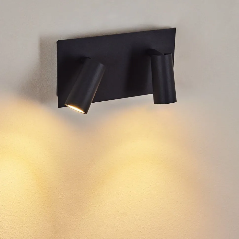 Applique Murale D'Exterieur Saeter Led Noir, 2 Lumieres