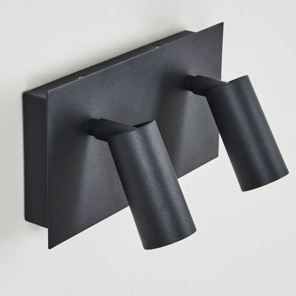 Applique Murale D'Exterieur Saeter Led Noir, 2 Lumieres