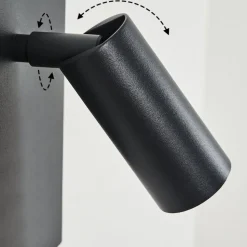 Applique Murale D'Exterieur Saeter Led Noir, 2 Lumieres