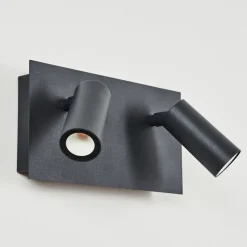 Applique Murale D'Exterieur Saeter Led Noir, 2 Lumieres