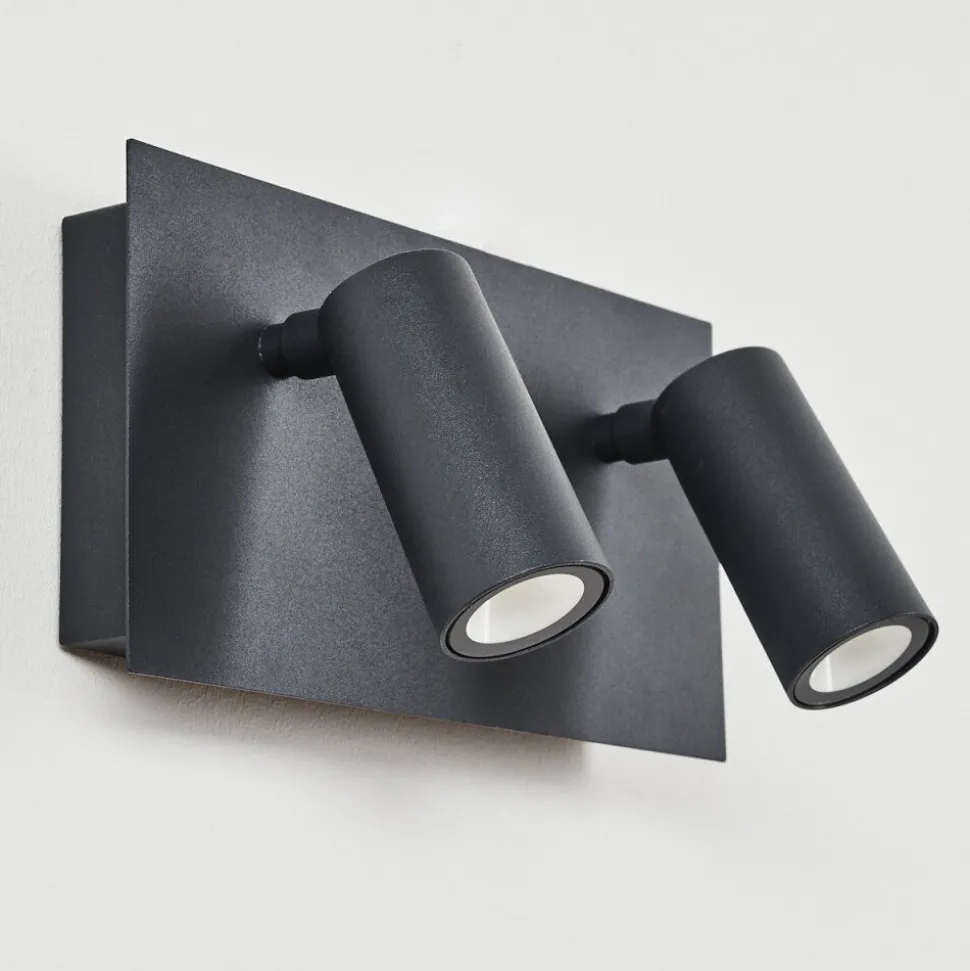 Applique Murale D'Exterieur Saeter Led Noir, 2 Lumieres