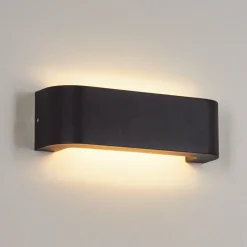 Applique Murale D'Exterieurkirkhall Led Noir, 1 Lumiere