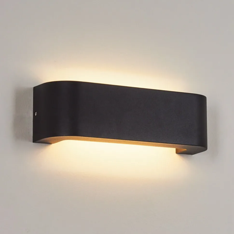 Applique Murale D'Exterieurkirkhall Led Noir, 1 Lumiere